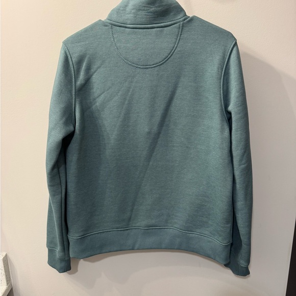 Carhartt women’s Teal Green Half-Zip Pullover Sweatshirt - Picture 2 of 4